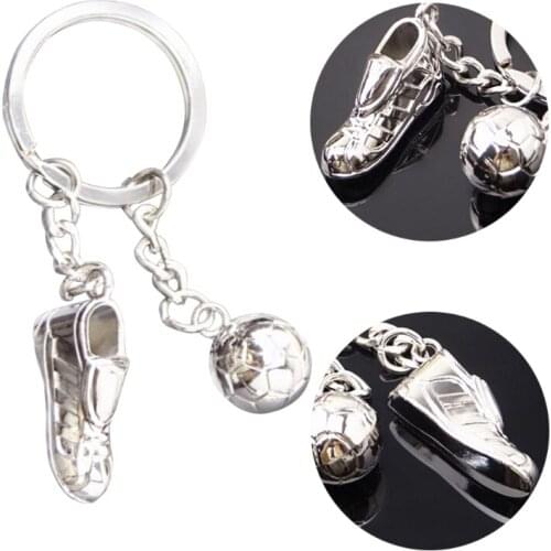 Creative Football Shoes 3D Key Chains Metal Ring Pendant Gifts 2018 World Cup-M18