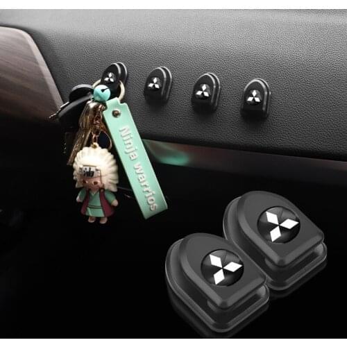 4Pcs Mini Car Hooks Interior Dashboard Self Adhesive Convenience Storage Hook For Mitsubishi Lancer ASX Mirage Pajero-Sport