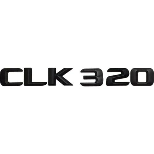 Matt Black " CLK 320 " Car Trunk Rear Letters Word Badge Emblem Letter Decal Sticker for Mercedes Benz CLK Class CLK320