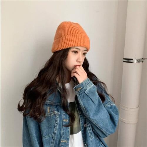 KENSHELLEY Cute candy Color Knitted Beanies Hat Winter Warm Ski Hats Men Women Multicolor Skullies Caps Soft Elastic Sport hat