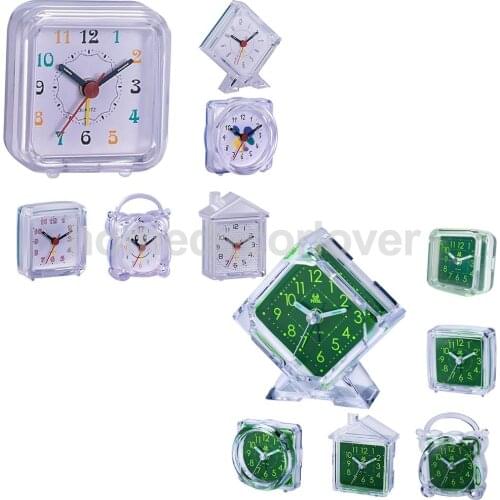 Mini Alarm Clock Quartz Travel Portable Desk Clock With Snooze & LED Light for Home Office Travelling