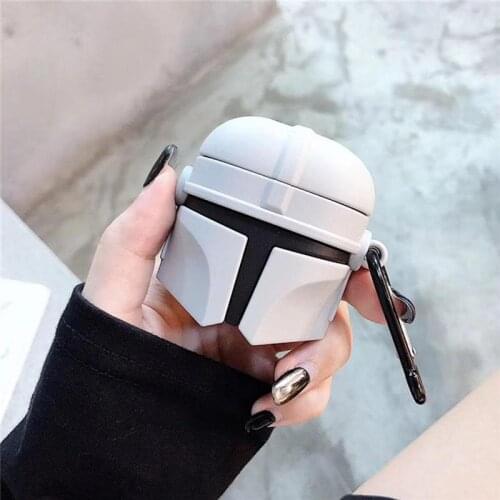 Cartoon Helmet Earphone Case For AirPod 2 1 Silicone Charging Headphones Case Protective Cover For Air Pods Pro Protective Cover
