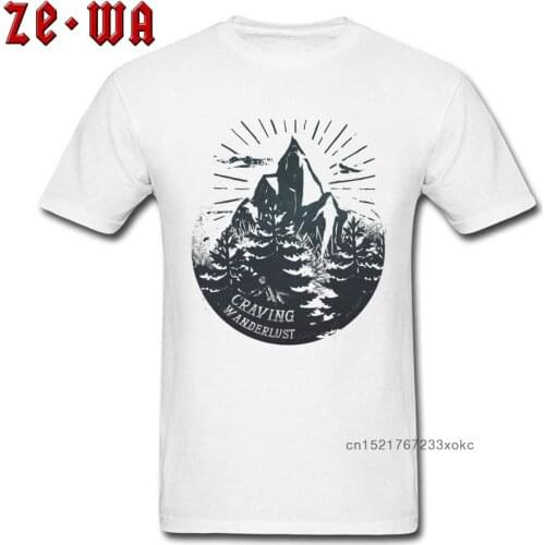 Adventure TShirt Men Craving Wanderlust T Shirt Mountains T-Shirt Hipster Travelling Clothes Nature Logo Tee Shirt Free Shipping