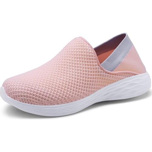 Summer 2021 new net shoes mens slip-on lazy shoes lightweight and comfortable mesh casual couple sports shoes