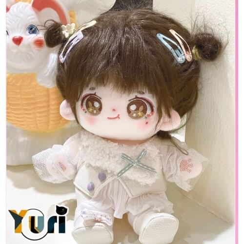 New Anime No Attributes Idol Star 20cm Wig Plush Doll Body Figure Toy Cosplay Birthday Gift C XLM