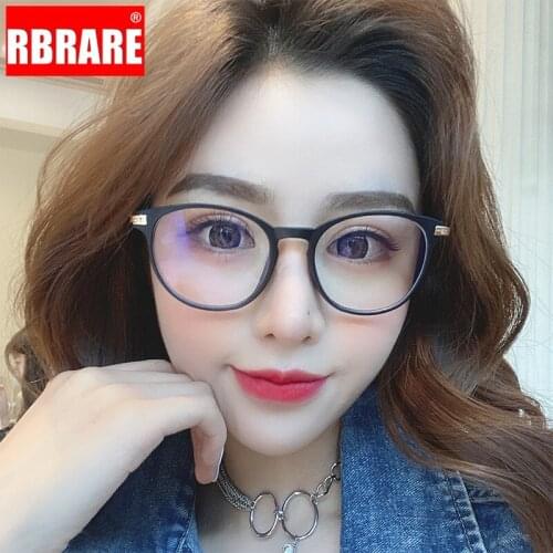 RBRARE Retro Anti-blue Light Glasses Frame Women Round Glasses for Students Eyeglasses Clear Lens Goggle Okulary Gafas De Marca