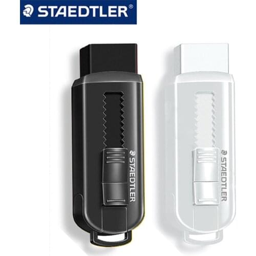 STAEDTLER New 525 PS1 Push-pull Type Does Not Contain PVC Non-toxic Black and White Eraser Primary School Pencil Special Eraser