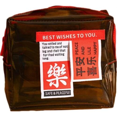 Wash Bag Strong Zipper Leak-proof PVC Convenient Cosmetic Bag for Bedroom Cosmetic Bag