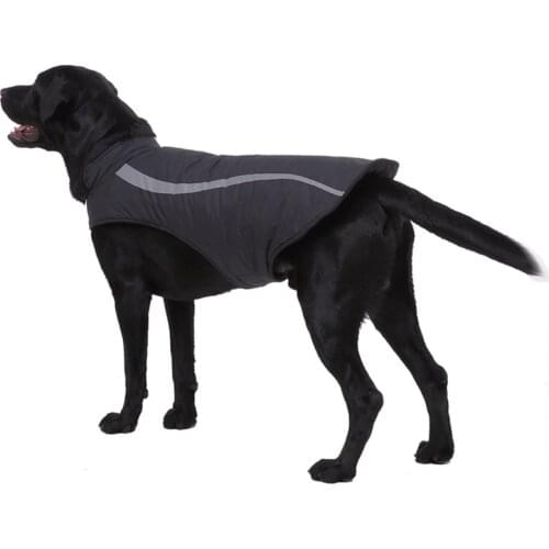 Reflective Large Dog Clothes Winter Puppy Jacket Warm fleece Pet Coat Waterproof Dog Clothing Vest For Small Medium big Dogs