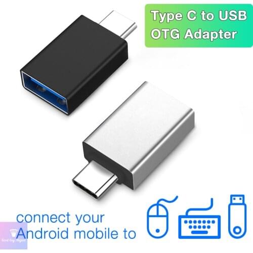 USB Type C to USB Adapter OTG Type C Flash for Xiaomi Huawei Samsung for EU Charger Type C OTG Adapter Note 8 Pro Aluminum