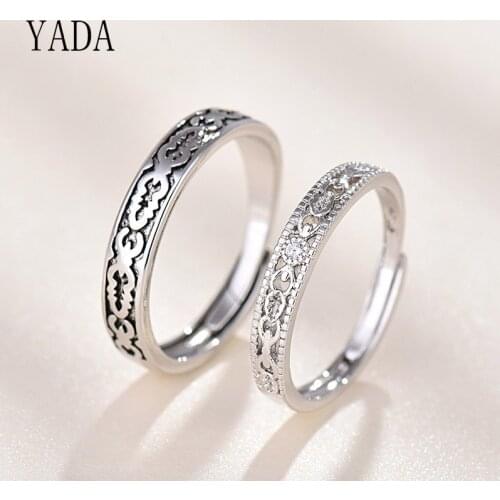 YADA GIFTS Retro Japanese-style Stainless Steel Ring for Men&women Lovers Couples Ring Engagement Wedding Jewelry Ring RG200015