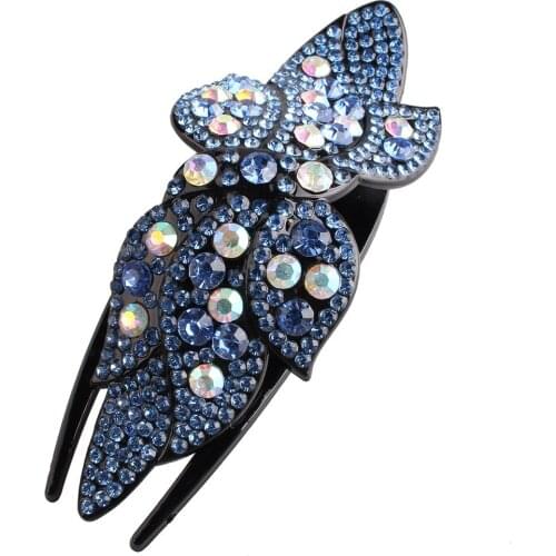 Hairgrips Fashion Rhinestone Hair Clip Tiara Women Vintage Hairpin Barrette Headdress Crystal Hairpin Hair Accessories