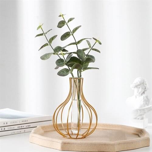 Nordic Style Iron- Vase ,Metal Line Flower Vases Creativity Simple Metal Vase Iron line Vase for Home Accessories Decoration