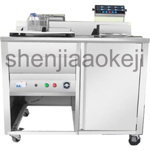 Commercial electric fryer stainless steel frying machine mobile electric chicken steak snack car 220v 6000w 1pc