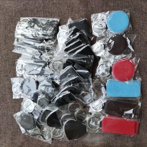 Free Shipping 50pcs/lot Blank Sublimation Snakeskin Leather Pendant Tags Key Ring KeyChain DIY Printing