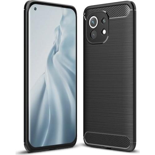 For Xiaomi Mi 11 Case Soft Carbon Fiber Case For Xiaomi Mi 11 Back Cover Protective Phone Bumper For Xiaomi Mi 11 Funda Etui