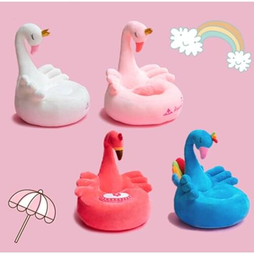 Crown Flamingo Swan Baby Gift Room Decor Washable Removable Chair Learning Seats Kindergarten School Decoration Kids Plush Sofa