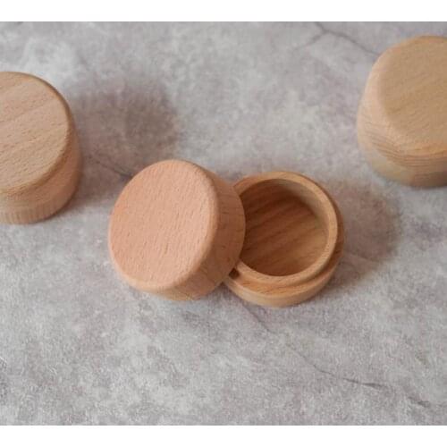 Wooden Round Solid Wood Ring Box High Grade Gift Jewelry Case Earrings Pendant Storage Boxes Wedding Accessories SN1350