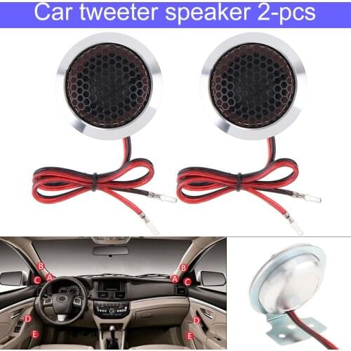 2pcs 1.5 Inch Car Speaker 180W T25 Aluminum Alloy High Efficiency Mini Dome Tweeter Speakers for Car Auto Audio Systems