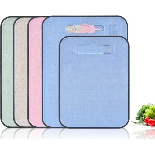 Durable Wheat Orange Pole Chopping Board Non-slip Vegetables and Fruits with Grinder Cutting Board Kitchen Camping Cutting Board