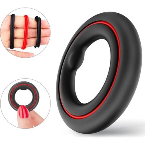Erection Foreskin Cock Ring Silicone triple Assemble Semen Lock Dick Pene Ring Delay Ejaculation Penis Rings Sex Toys For Men