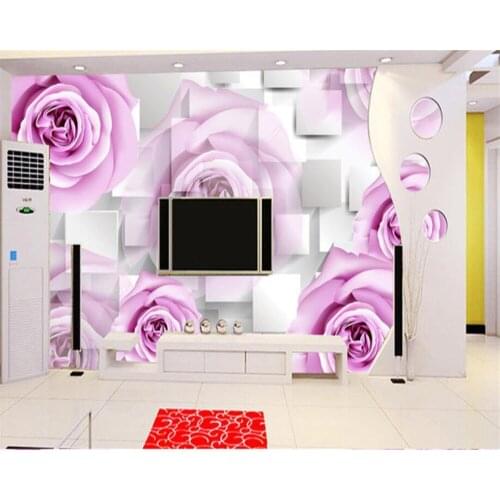 Photo wallpaper Simple fashion rose white Bricks living room interior wall wallpaper 3d papel de parede para quarto Beibehang