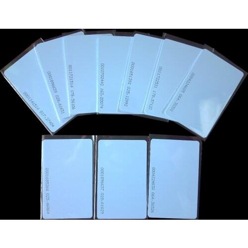 Free Shipping 50pcs/Lot 125KHz EM4100 Cards TK4100 RFID Card Proximity Smart Card PVC Card For Access Control Time Attendance