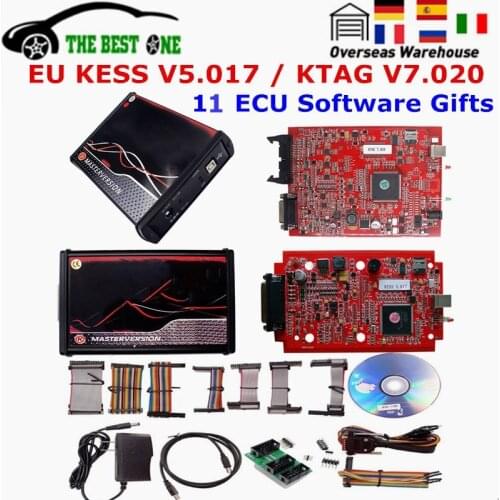 Online Kess V5.017 Master Version 2.70 2.53 2.25 Ktag V7.020 4 LED BDM Frame Kess 5.017 OBD2 Manager Tuning Kit ECU Programmer