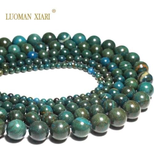 Wholesale AAA 100% Natural Round Blue Phoenix Stone Beads For Jewelry Making DIY Bracelet Necklace 4/6/8/10/12 mm Strand 15.5