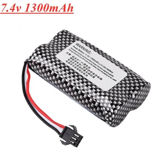 7.4V 1300mAh Lipo Battery for Watch Gesture Sensing Twisted RC Stunt Car 1pcs 7.4v 2s 18650 Battery SM-3P Plug