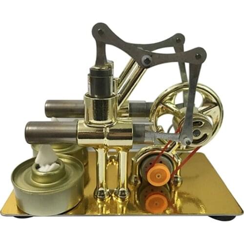 Stirling Engine Balance Double Engine Motor Model Heat Steam Education DIY Model Craft Discovery Alternator