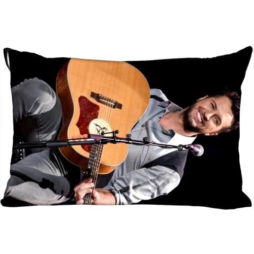 ShunQian Luke Bryan Pillowcase 45x35cm(One Side) Decorative Rectangle Zipper 3D Print Pillowcase Satin Fabric Pillow Cover