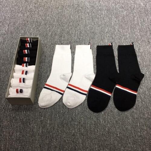 4 Pairs Unisex Couple Socks Women Cotton Striped Hip Hop Style Socks Korean Style Happy Socks Men Harajuku Skateboard Sock носки