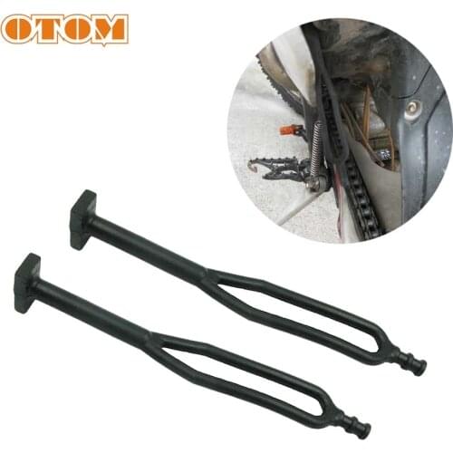 OTOM Motocross 145mm Side Stand Rubber Strap Black Bracket Sleeve For KTM HUSABERG HUSQVARNA GAS Universal Motorcycle Dirt Bikes