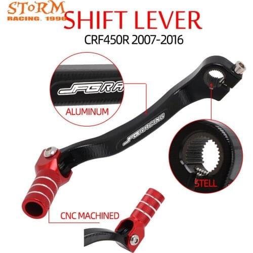 Motocycle CNC Aluminum RED Foldbale Gear Shift Lever Shifter Pedal For HONDA CRF450R CRF 250R 450R 2002 2007-2016 2017-2020