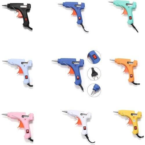 20W Heater Hot Melt Glue Gun And 7*100mm Glue Stick Industrial Mini Gun Electric Temperature Repair Tool DIY Jewelry Making