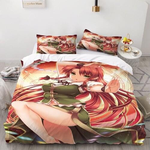 2/3 Pieces Japan Anime Bedding Set Sexy Buttocks Girl Duvet Cover Home Textile Bed Quilt Cover Twin Double King Size Cover Set