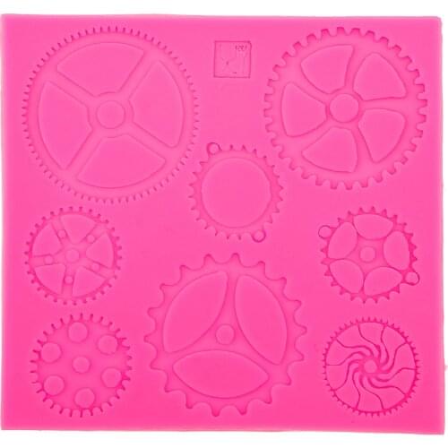 Cogs & Gears Silicone Molds Fondant Cake Molds Cupcake Mould Baking & Pastry Tools Chocolate Kitchen Accessories F0549