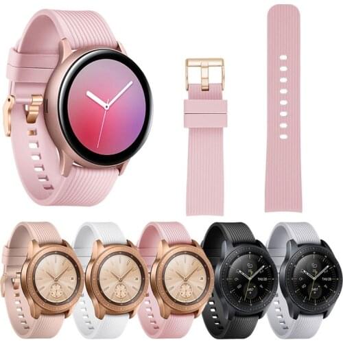 20mm Watch Strap for Samsung Galaxy Watch Active 2 40mm 44mm Band Silicone Straps for Galaxy Watch 42mm Bracelet Bands Women