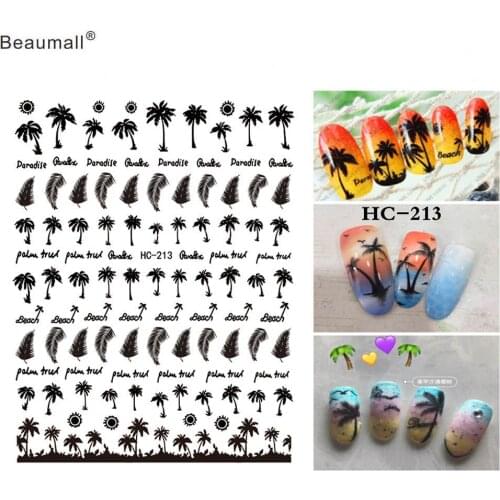 Fashion Type Nails Art Manicure Back Glue Decal Decorations Nail Sticker For Nails Tips Beauty