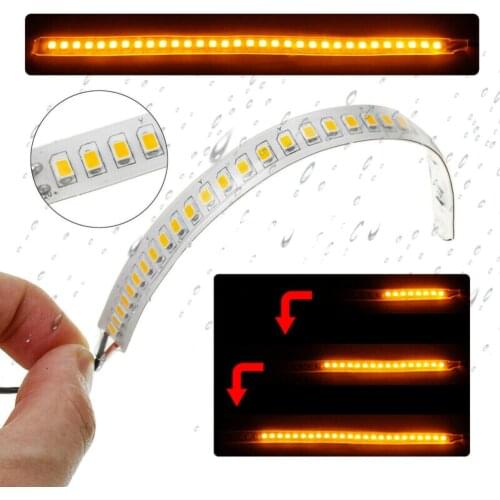 2pcs 12V 5W Flowing Turn Signal Light Auto Dynamic LED Rear Side Mirror Arrow Arrow Strip Set Indicator Blinker
