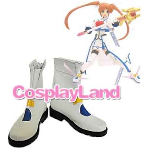 Magical Girl Lyrical Nanoha Cosplay Nanoha Takamachi Cosplay Boots Costume Anime Party Show Shoes Custom Made Boots