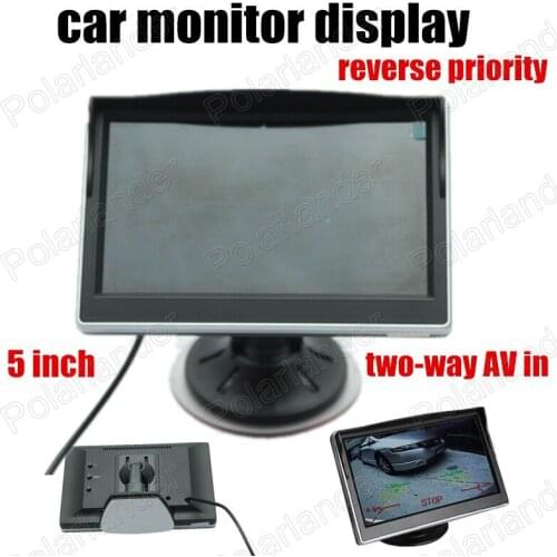High quality reverse priority new 5 Inch TFT LCD Car Monitor dispaly Backup Reverse Camera DVD 2-channel video input