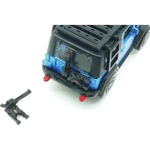 1:64 Handmade simulation spare tire rack for off-road vehicle Wrangler model rear spare tire bracket garage scene