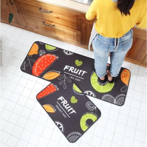 1 Set Kitchen Mat Non-Slip Soft Bathroom Rug Wear-resistant Doormat Runner Carpet Floor Mat Set Dropshipping