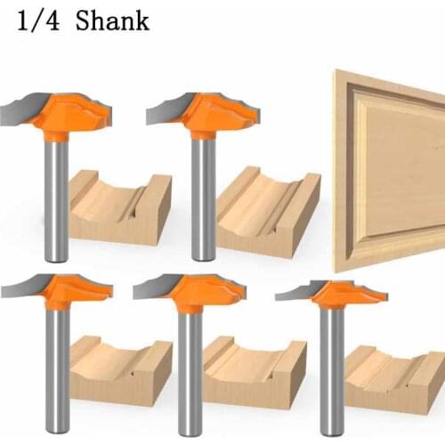 1Pcs 1/4 Shank Woodworking Door Frame Lace Knife Router Bits Door Cabinet Engraving Slotting Knife Milling Cutter Wood Tool