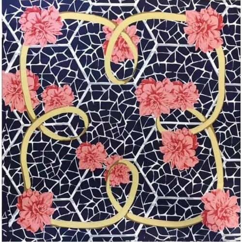 100%Twill Silk Scarf Women Large Shawls Flower Design Square Scarves Echarpes Foulards Femme Wrap Bandanas 130*130CM