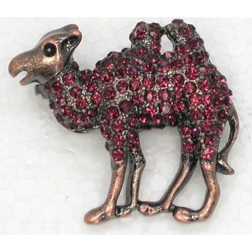 12pcs/lot Wholesale Fashion Brooch Rhinestone Camel Pin brooches Mens Woman Accessories in 4 colors C101249