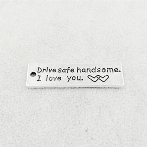 High Quality 20 Pieces/Lot Diameter 10*35mm Letter Printed A Mollrn Charms For Jewelry