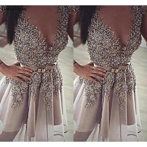 2019 Cheap Short Homecoming Dress A Line Tulle Knee Length Juniors Graduation Cocktail Party Dress Plus Size Custom Made